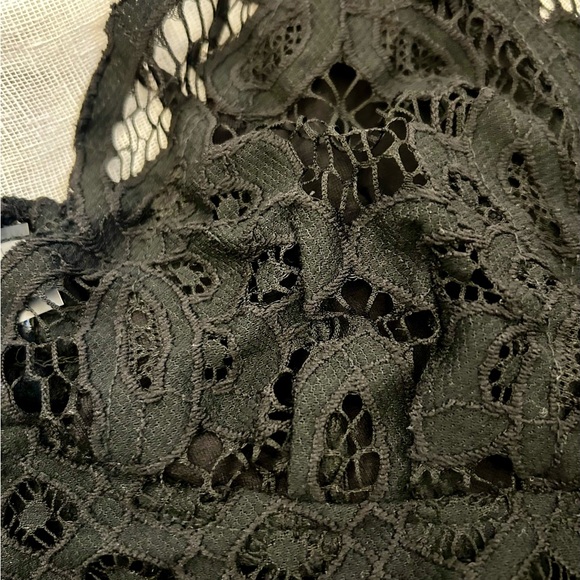 Free People Lace Bra, Black, Cross Back, Sz Lg - Picture 6 of 6